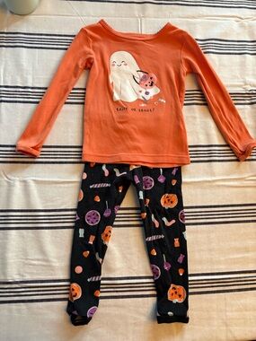 Carter's Orange Toddler Halloween pajama set